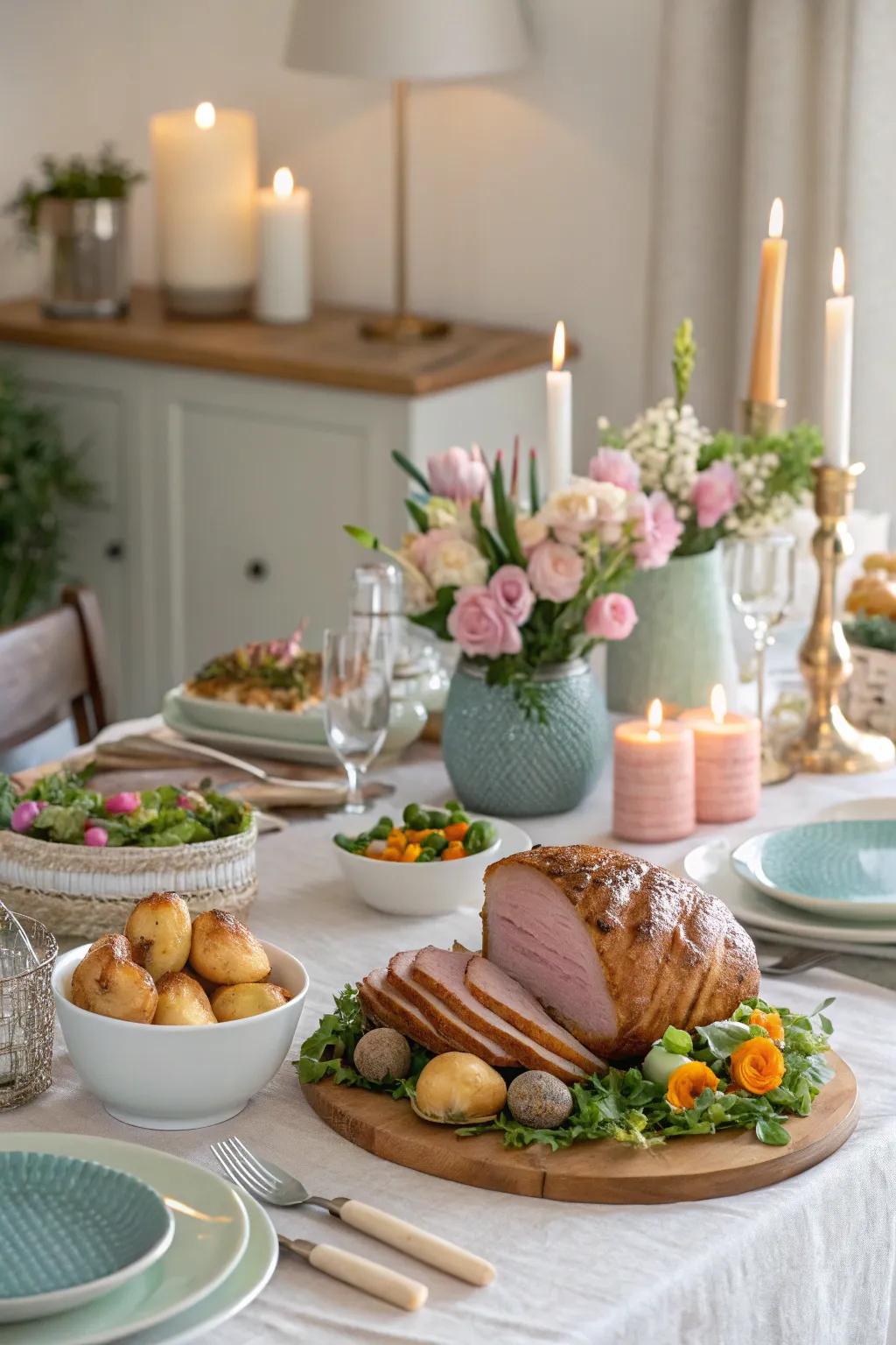 A sumptuous Easter supper ready to be savored.