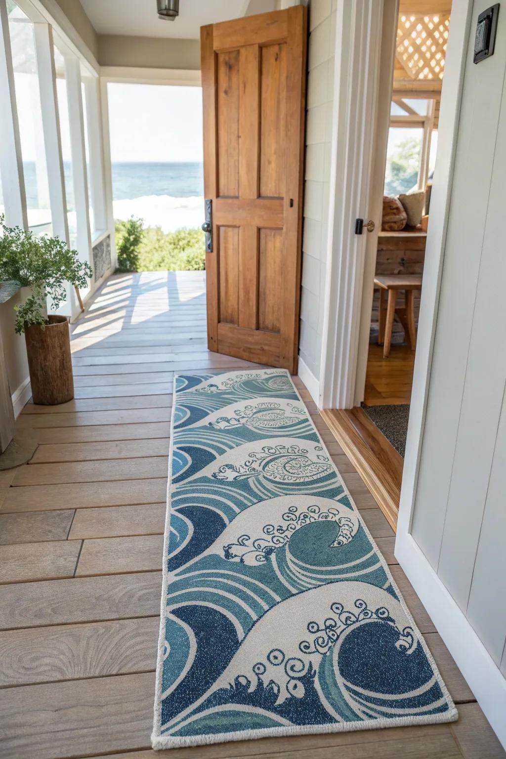 Bring the sea to your doorstep with oceanic surface designs.