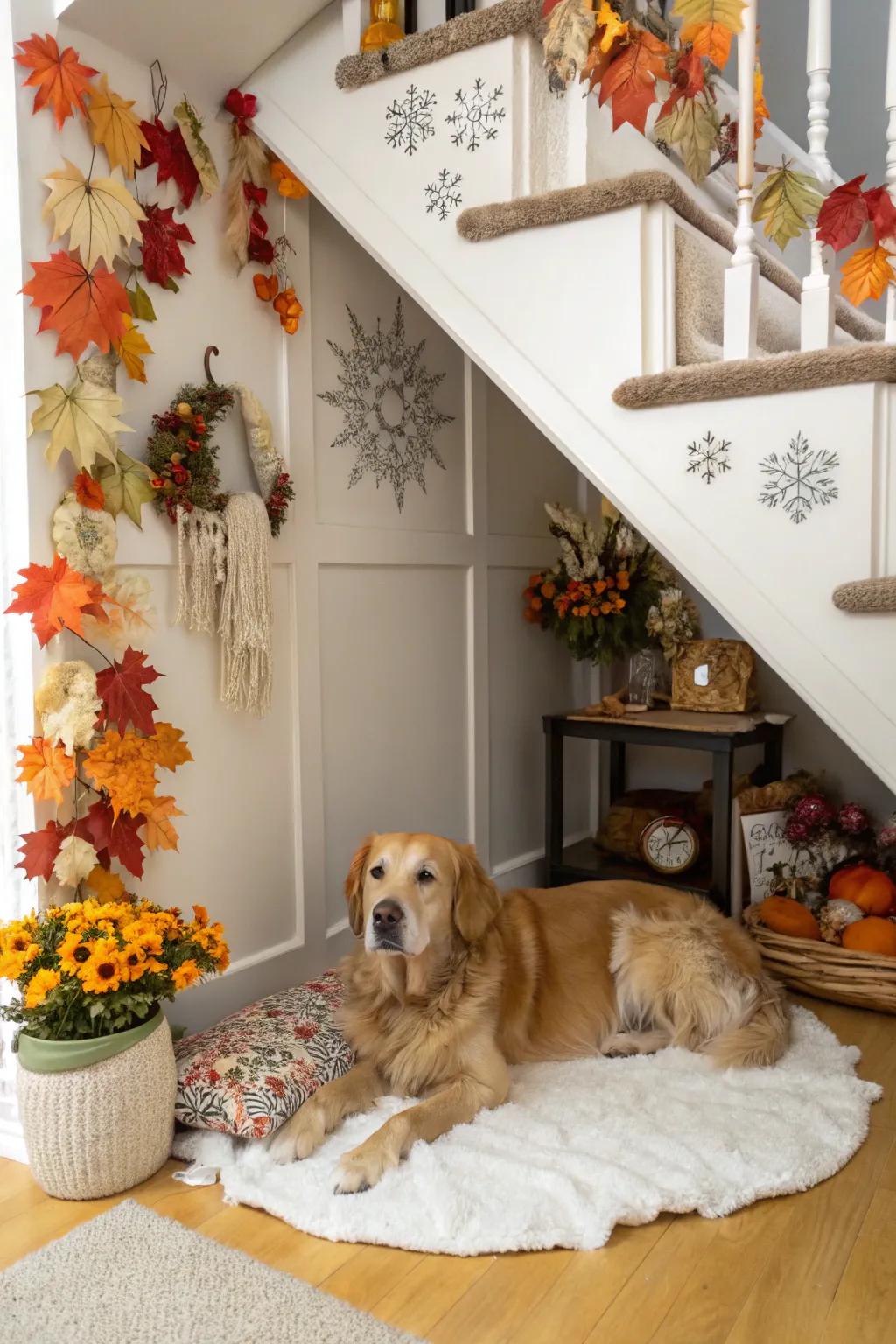 Seasonal decor keeps your pet’s space fun and welcoming.