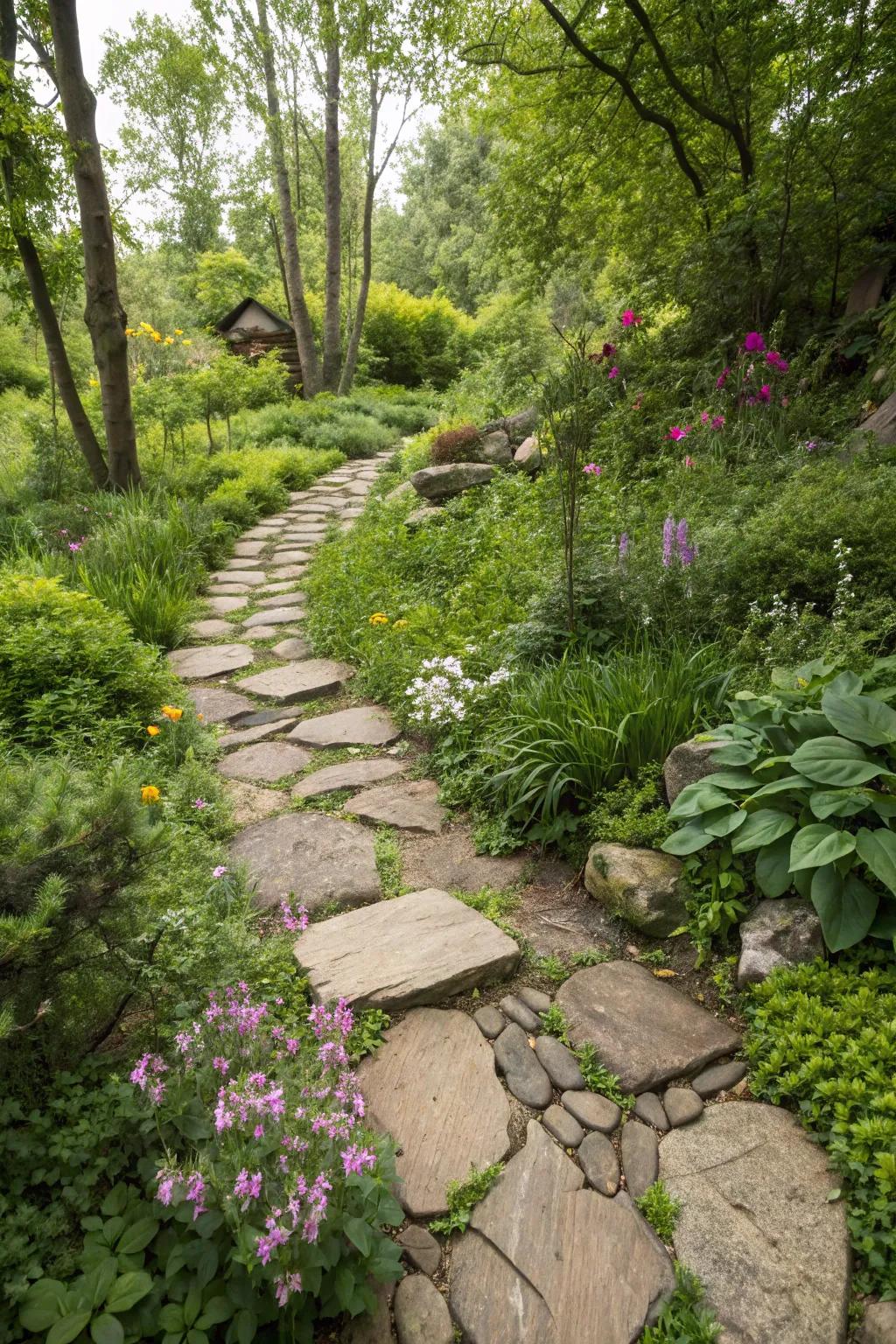 Sustainable trails employ eco-friendly materials that harmonize with nature.