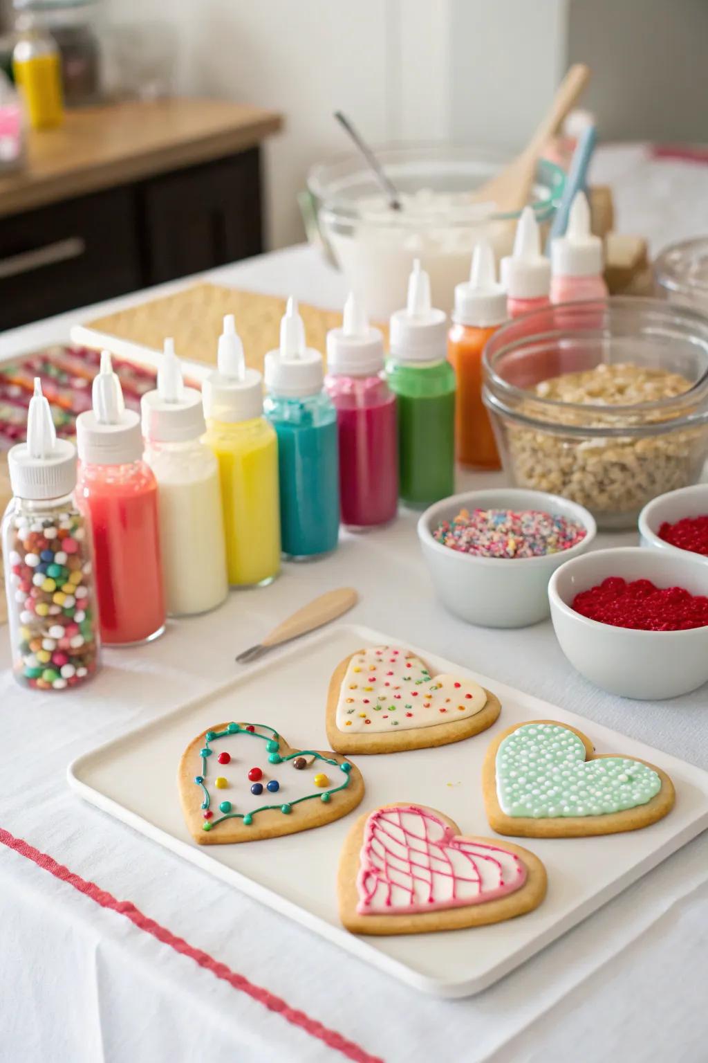 A playful DIY treat embellishing station for a creative finish.