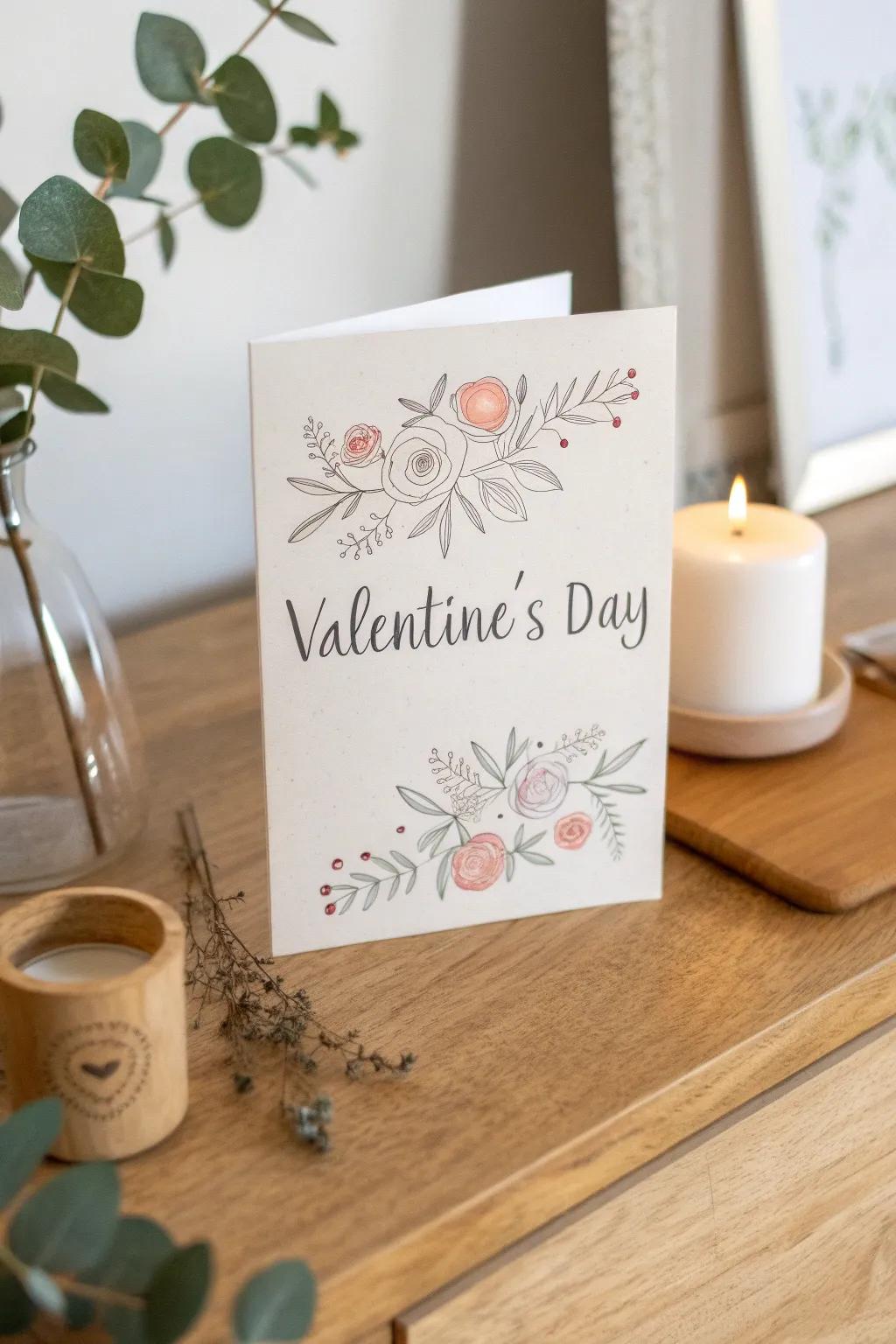 Charm your Valentine with a pun-tastic stationery piece that merges humor and heartfelt simplicity.