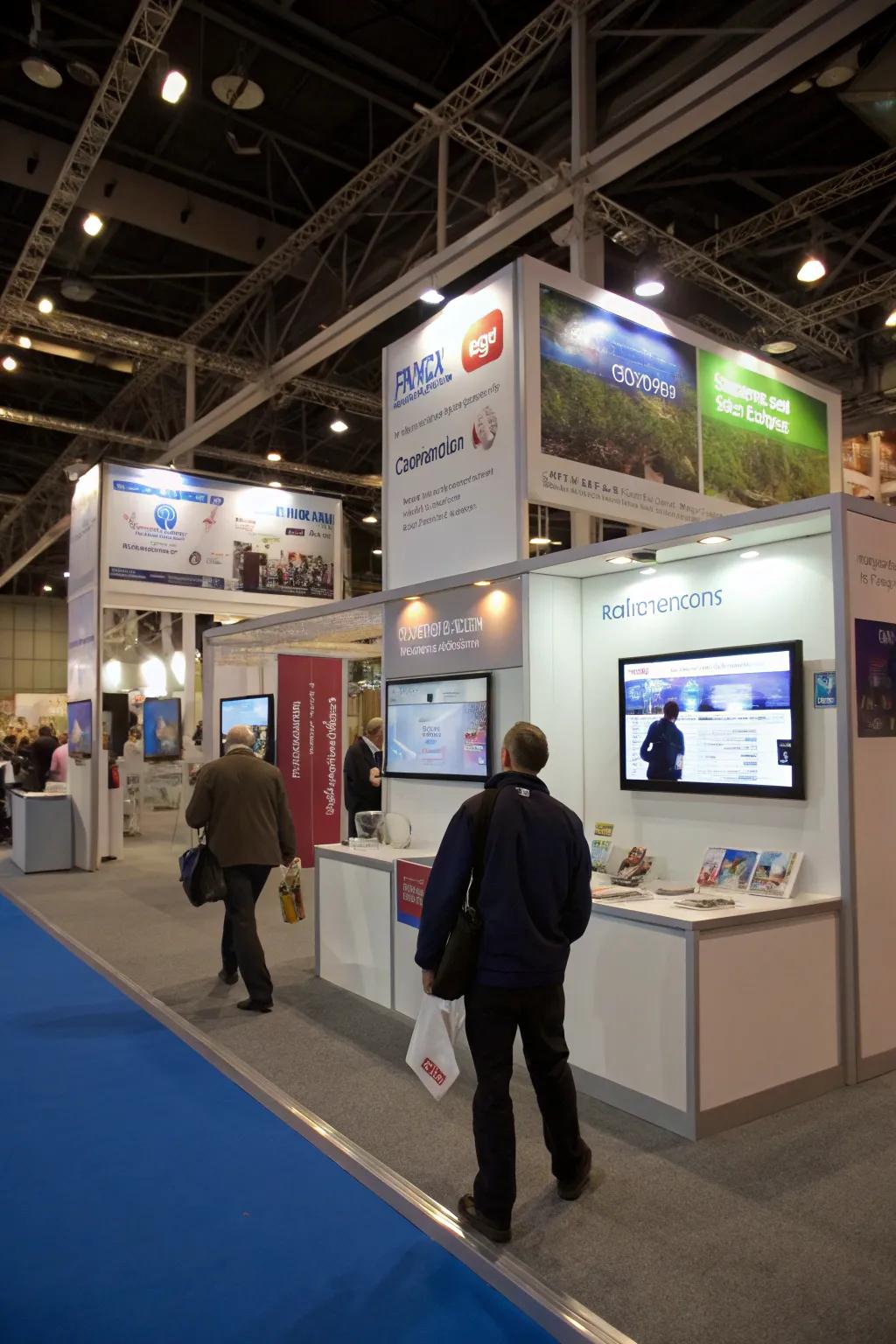 Digital features modernize your booth and attract awareness.