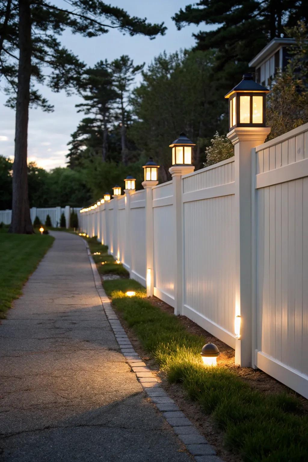 Post lights provide classic elegance and safety.