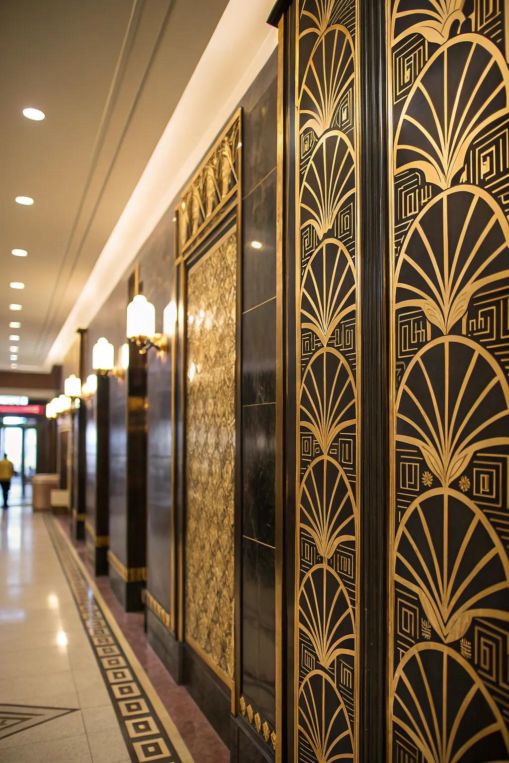 Vintage Decor motifs bring elegance to an entryway.