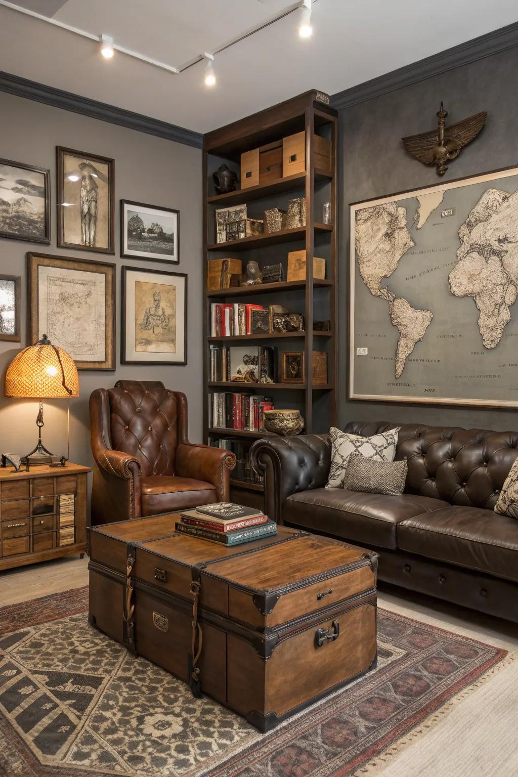 Unique trinkets personalize your lounge and showcase your passions.