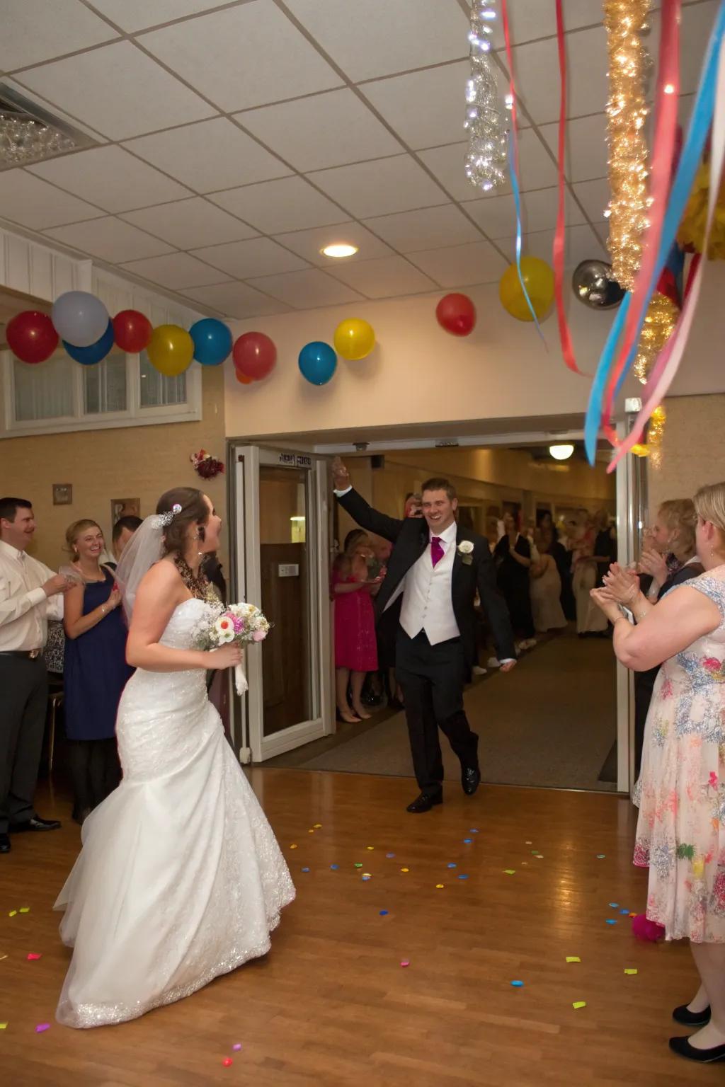 A dance party injects energy and exhilaration into the reception.