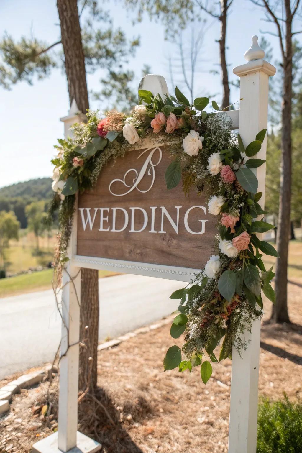 Garland displays bring a seasonal and festive touch to your wedding decor.