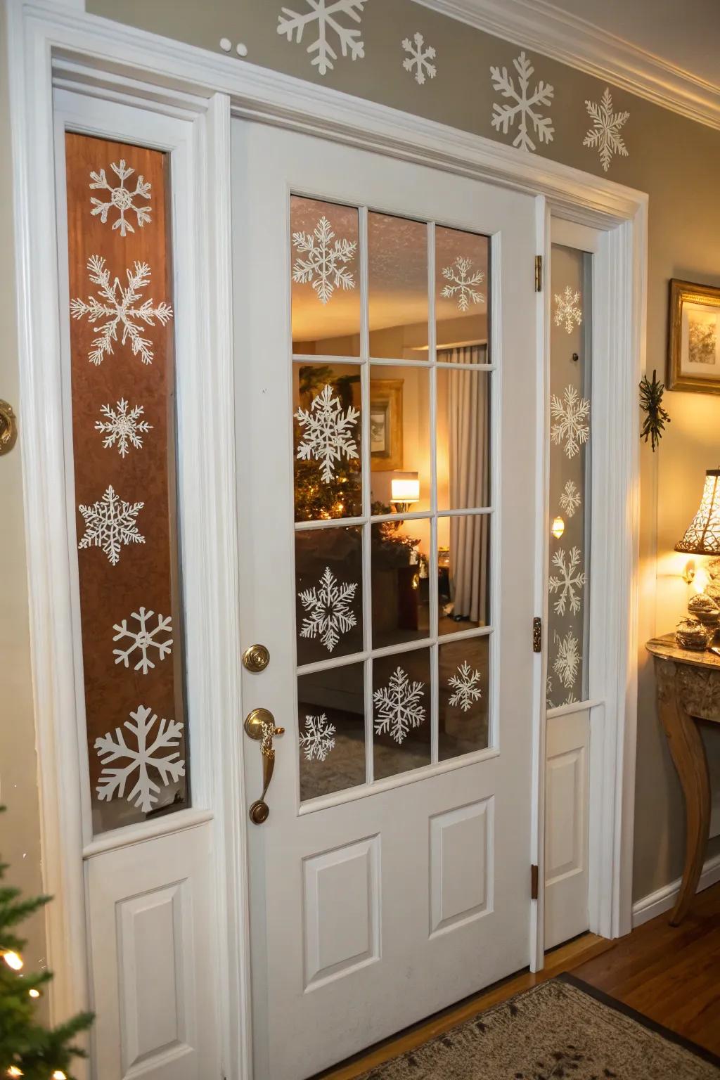 An elegant frosted window pane to capture winter's beauty.