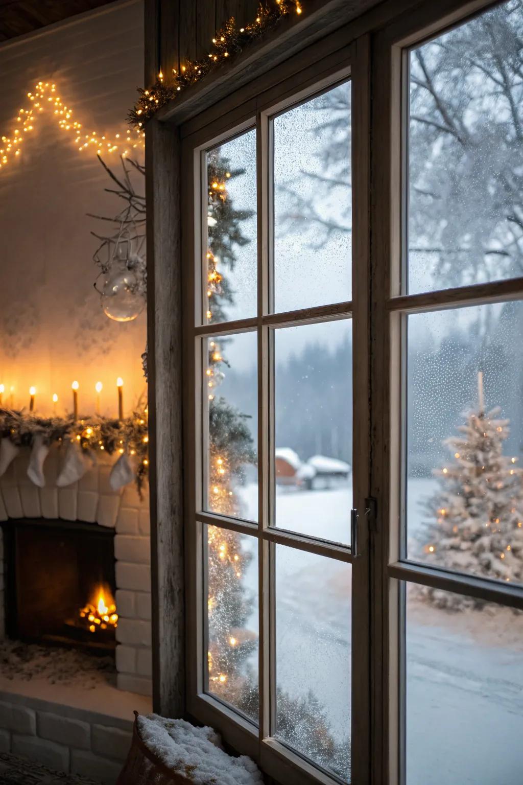 Frosted windows for a magical winter outcome.