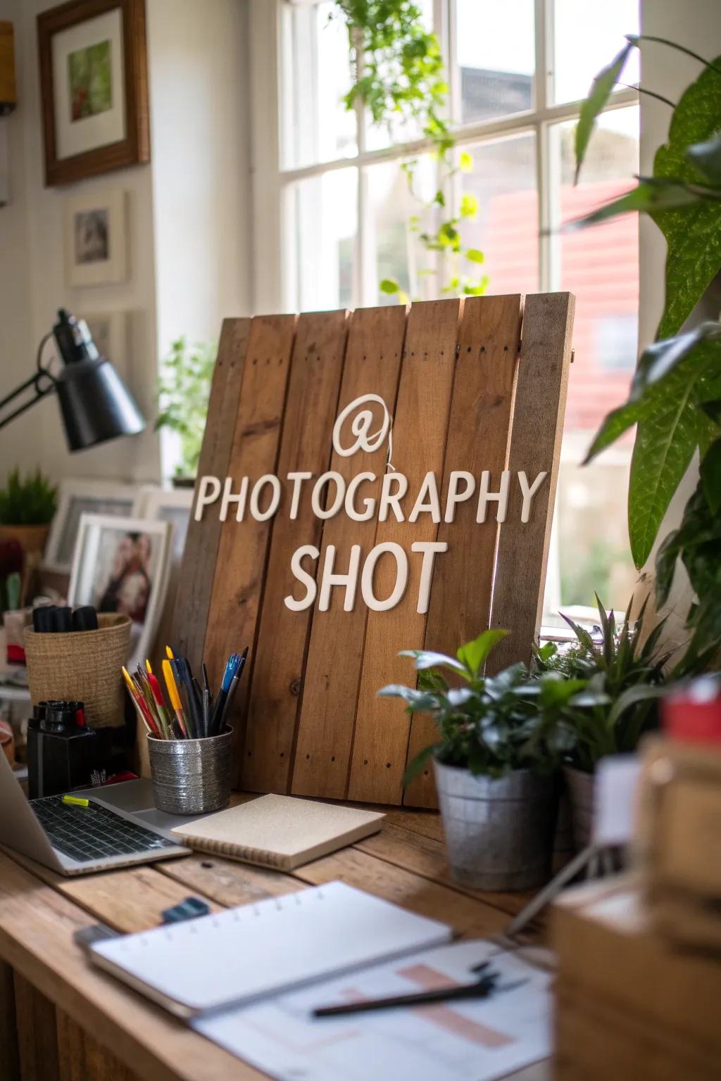 A pallet sign adds personality to any space.