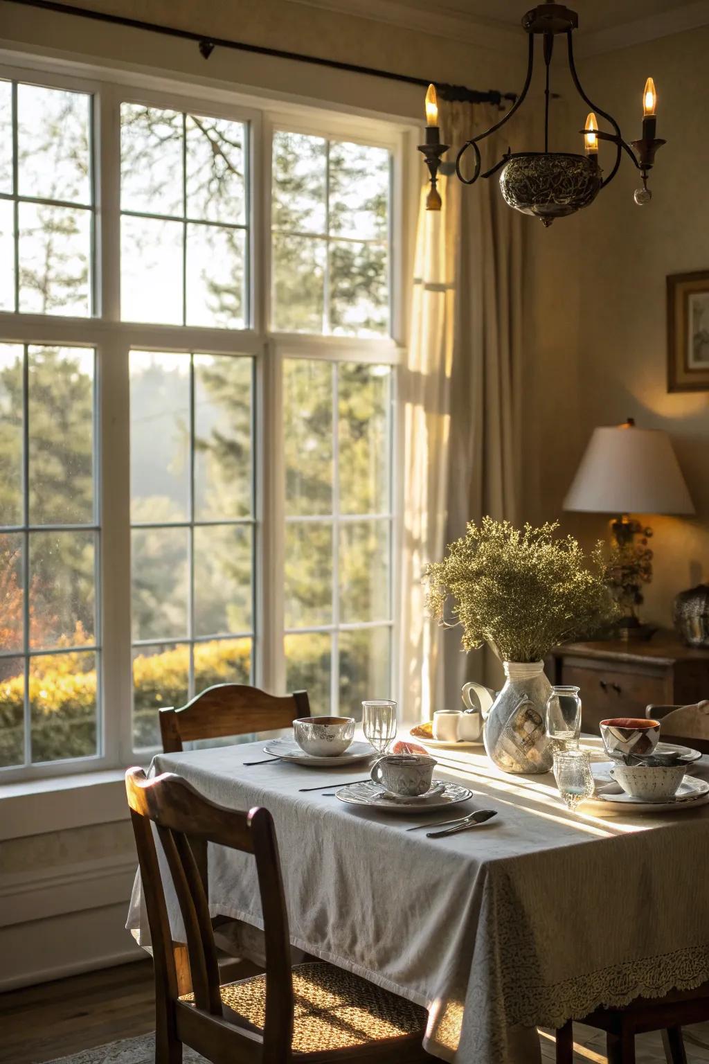 Light makes a room feel bright and open.