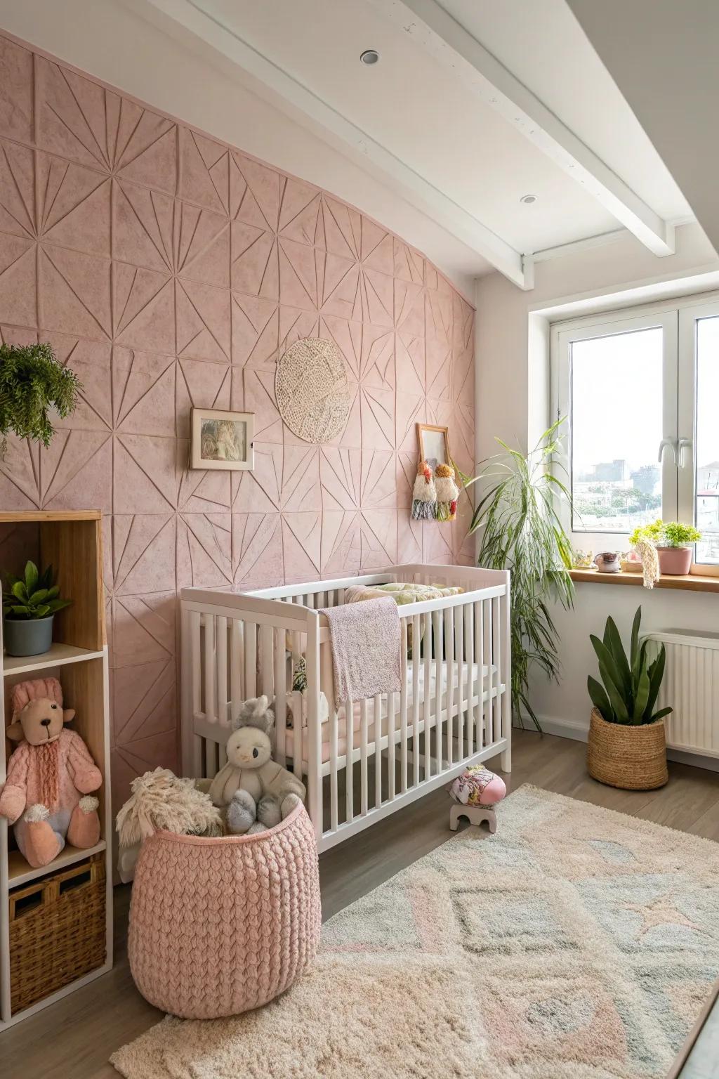 An emphasize wall adds design and depth to the space.