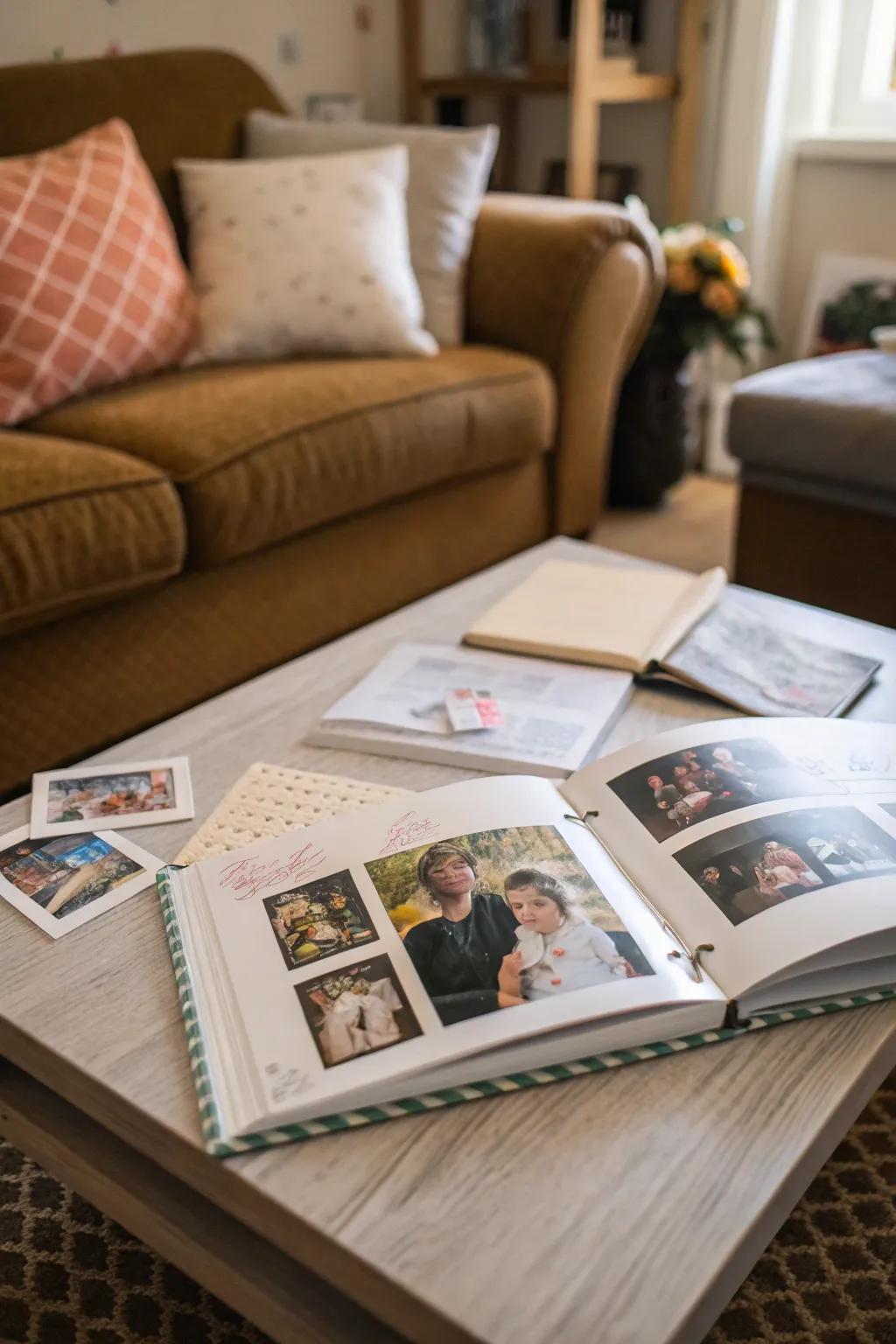 A my story book filled with treasured memories and significant milestones.
