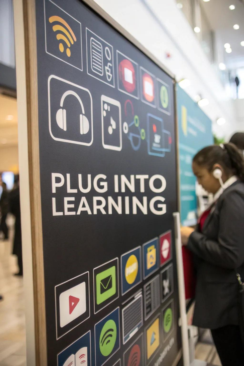 Emphasize digital learning with a tech-themed bulletin board.