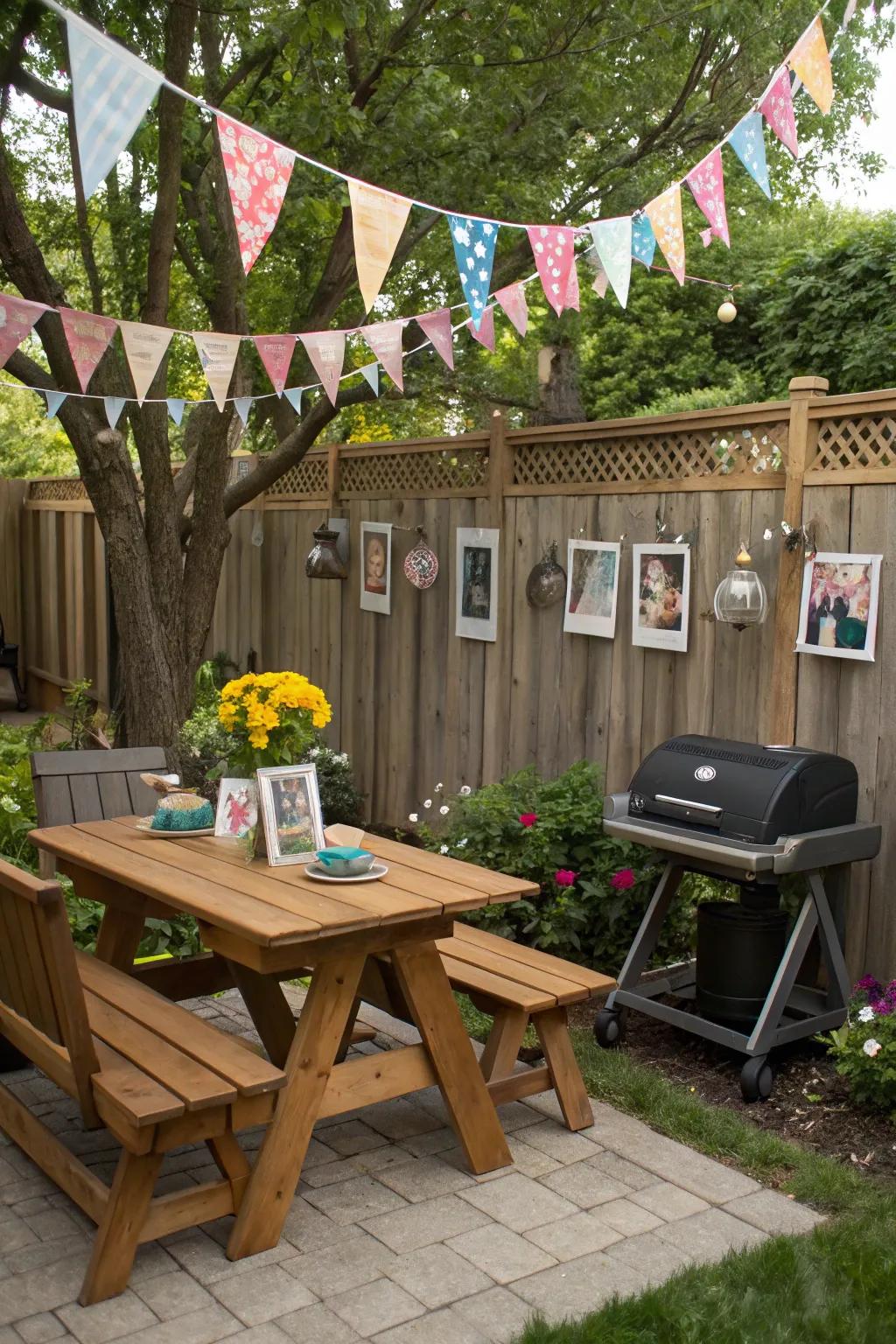 Personal mementos make your BBQ area uniquely yours.
