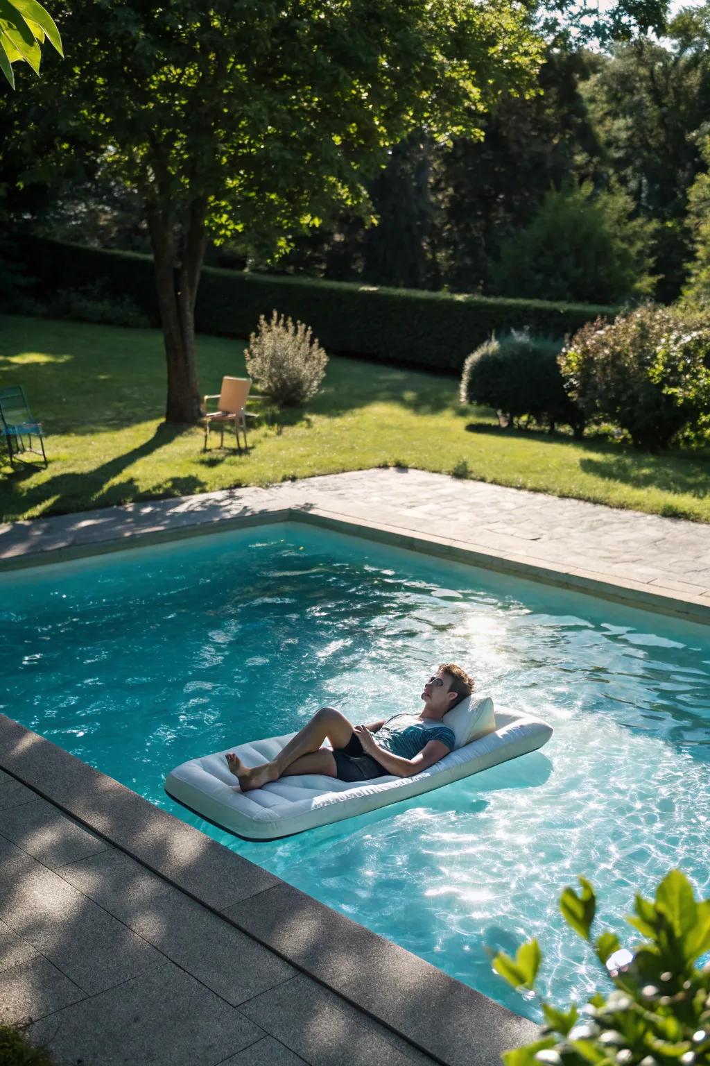 Relax in style with a floating pool relaxation.