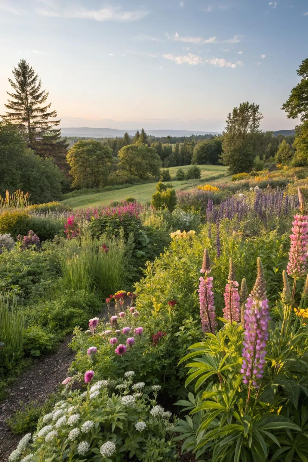 Local plants thrive with minimal maintenance and support local wildlife.