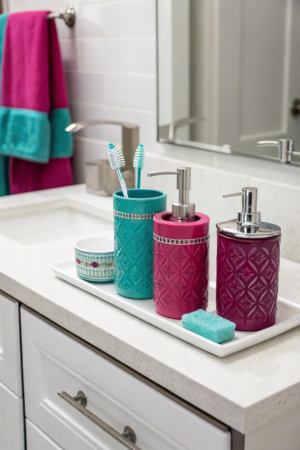 Bold colors add a dynamic and lively touch.
