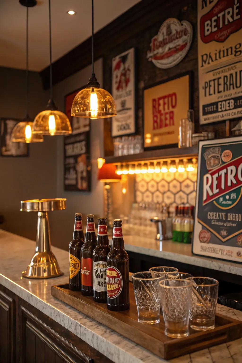 Retro beverage decorations bring a nostalgic touch to your decor.
