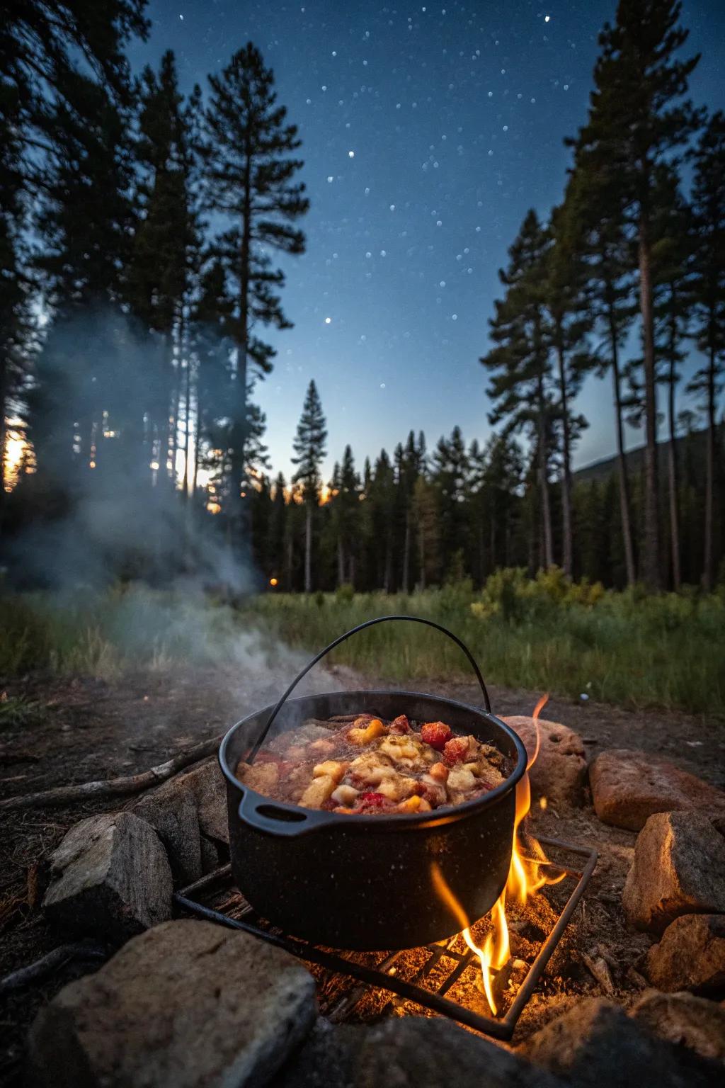 Use a classic Dutch oven to cook hearty meals easily.