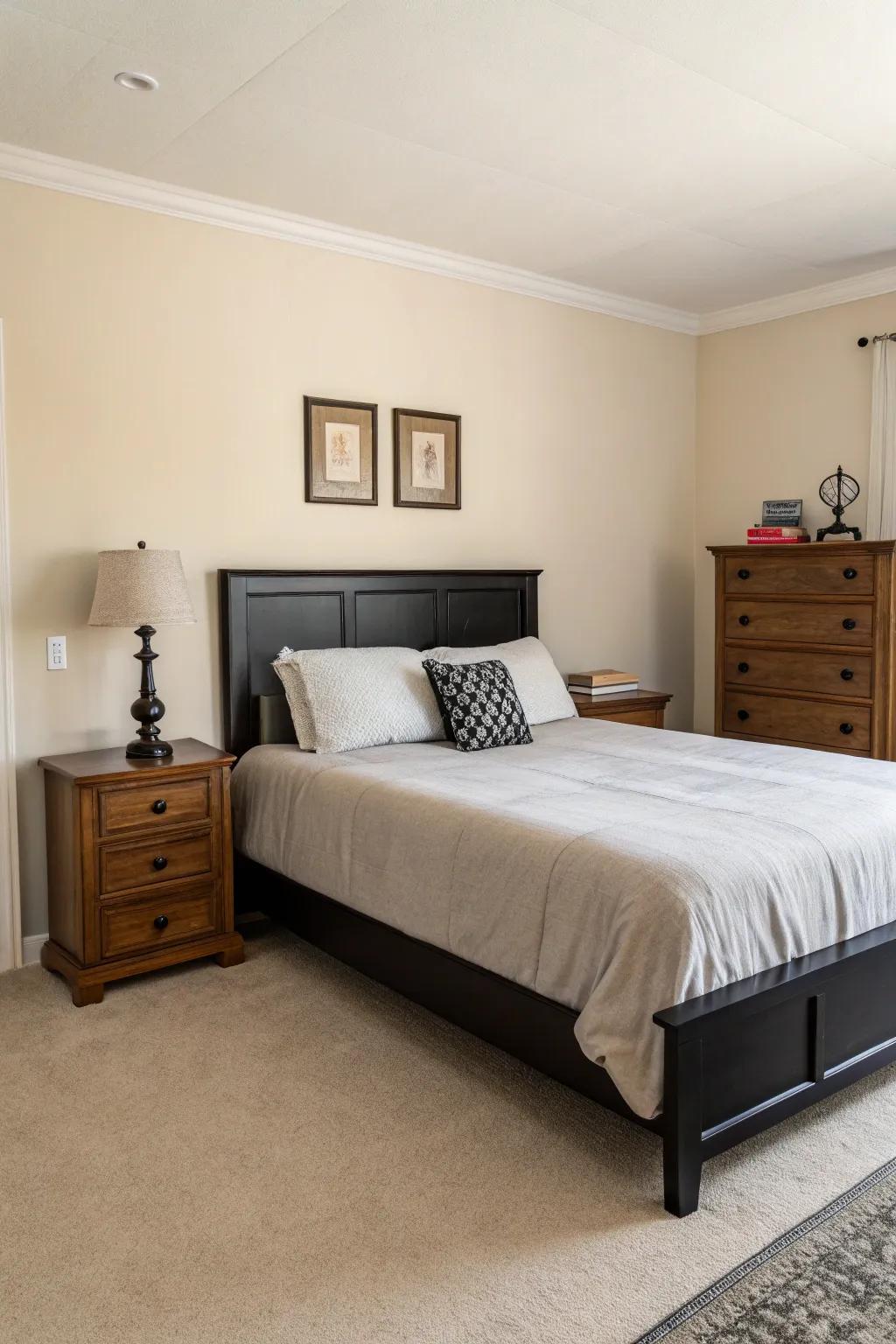 Simple d&eacute;cor emphasizes the beauty of the color scheme.