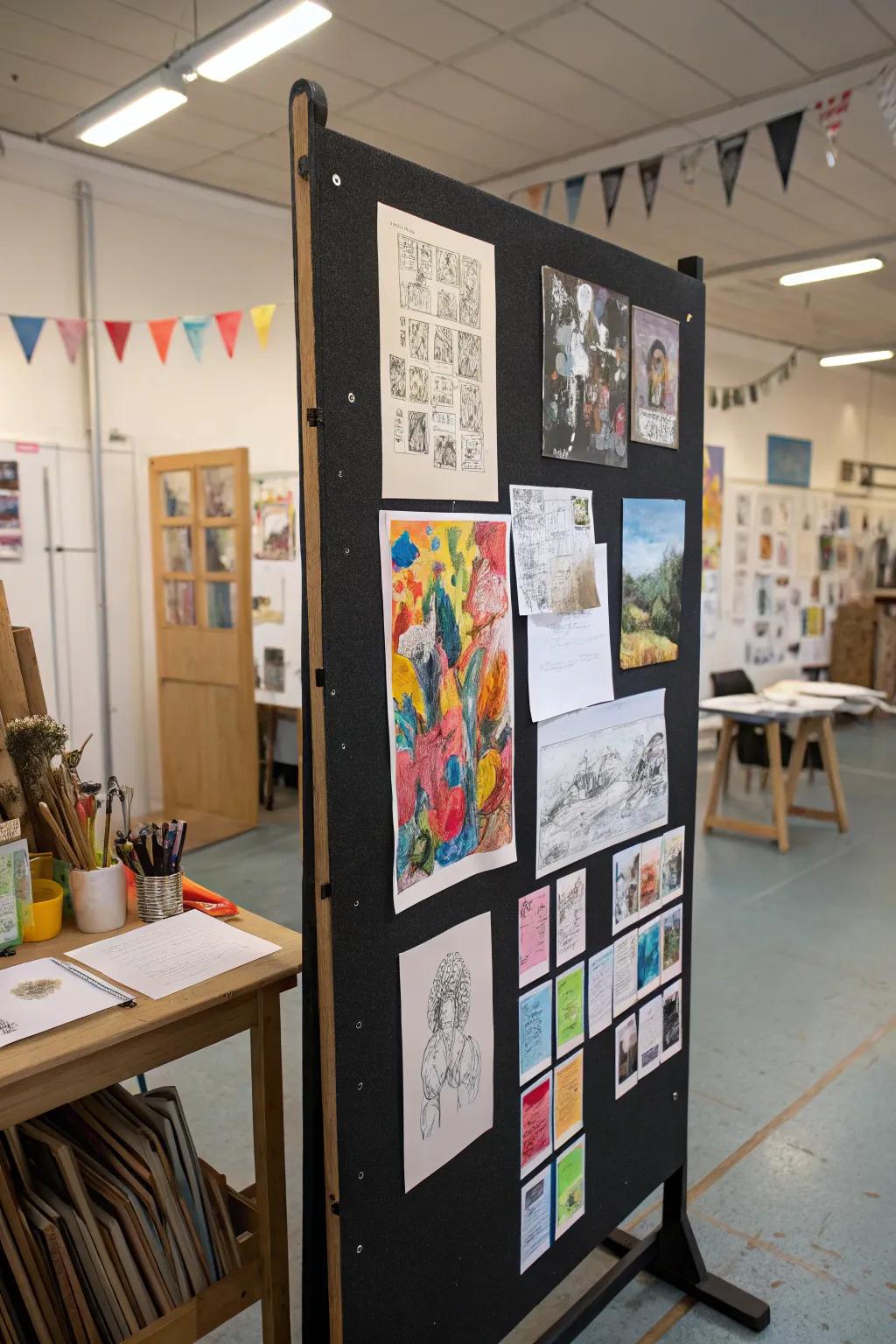 Express your artistic side with a notice board that doubles as a canvas.