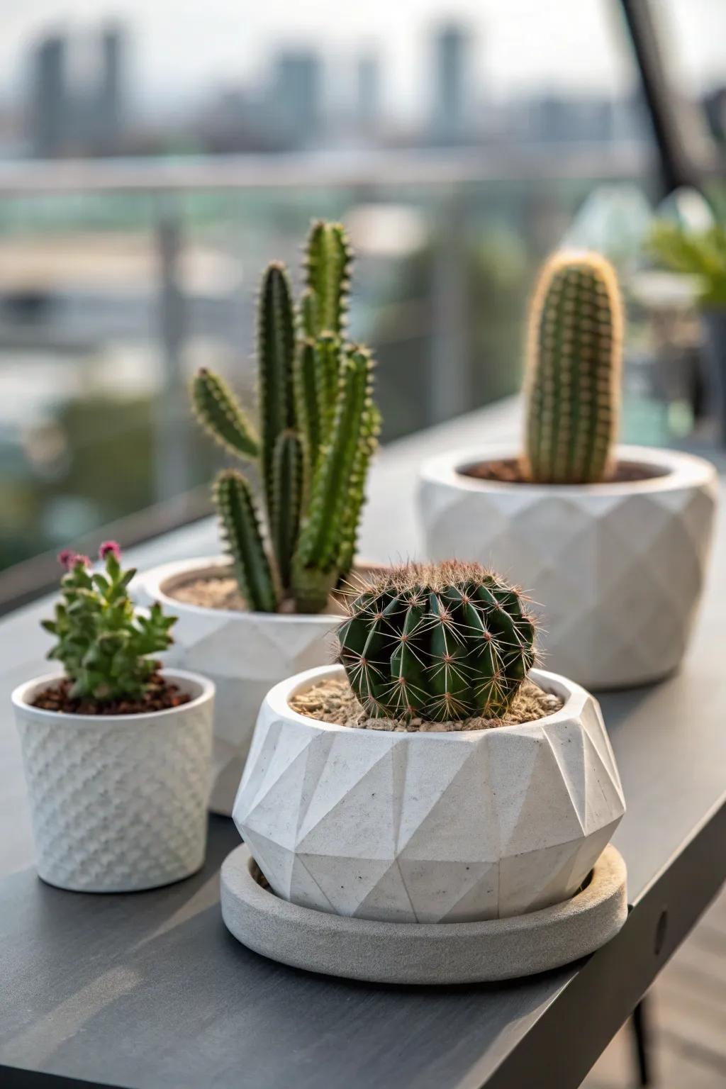 Artistic vessels transform succulents into arresting conversation starters.
