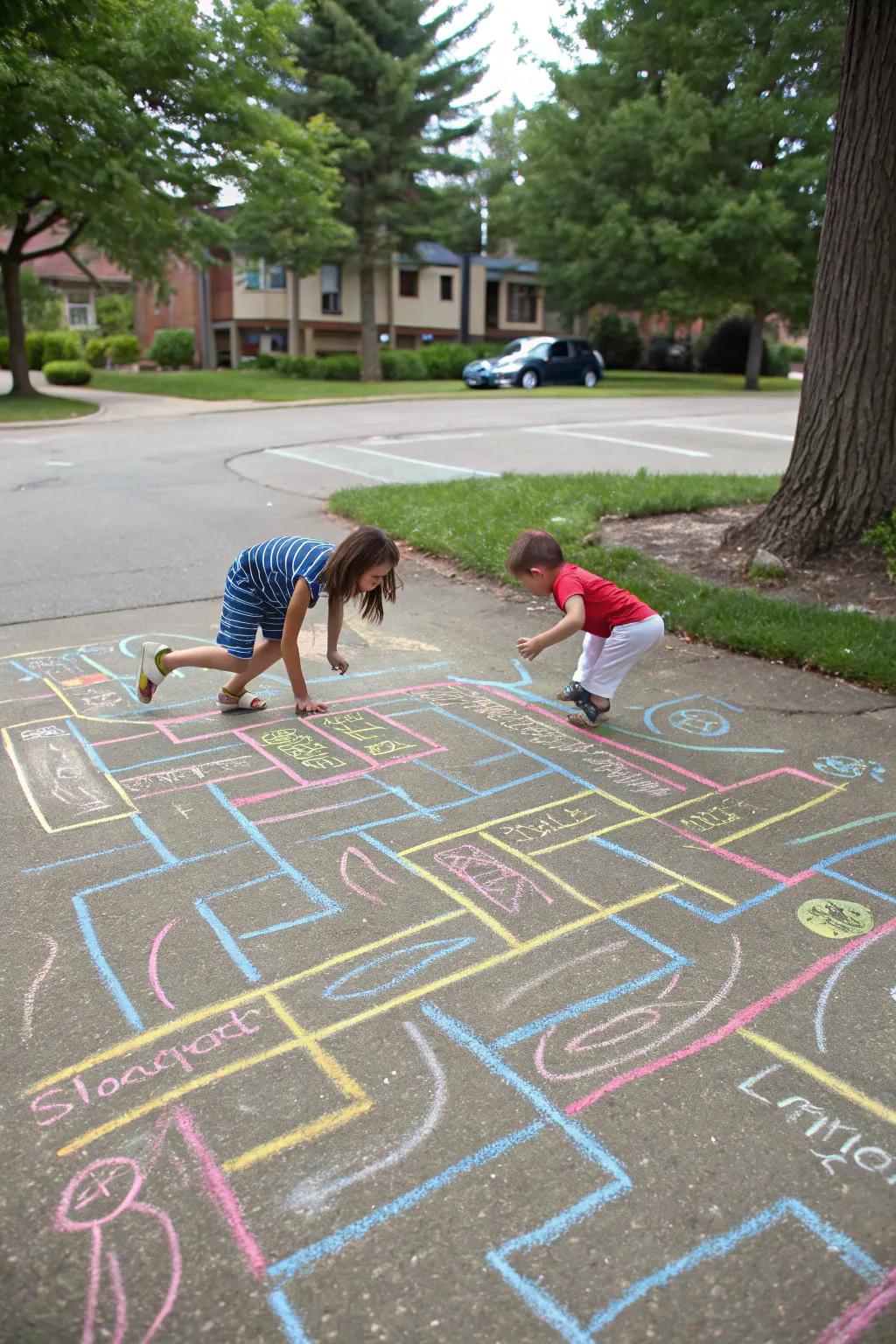 An intricate crayon labyrinth providing a fun challenge for kids.