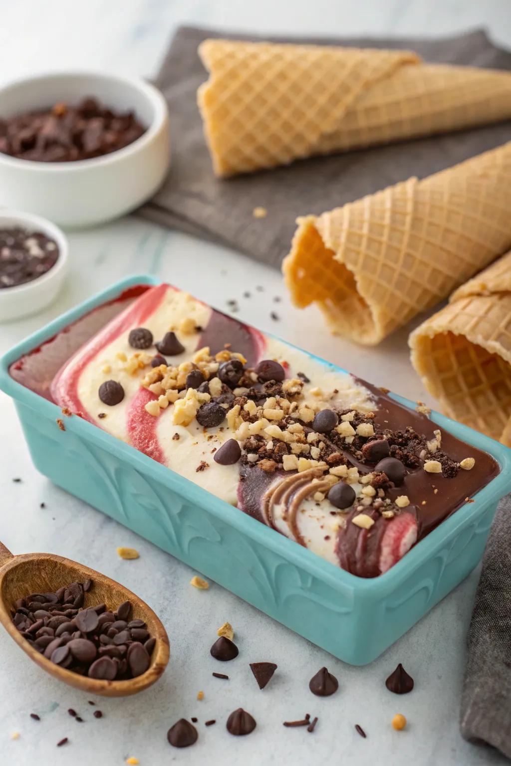 A delightful chocolate sundae station for a sweet finale.
