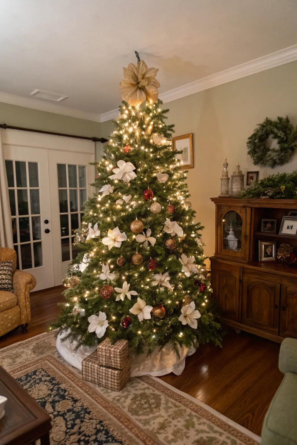 A blossom set adds natural beauty and sophistication.