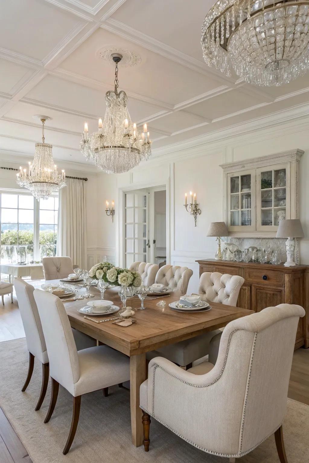 Seashell white provides a spotless, elegant base.