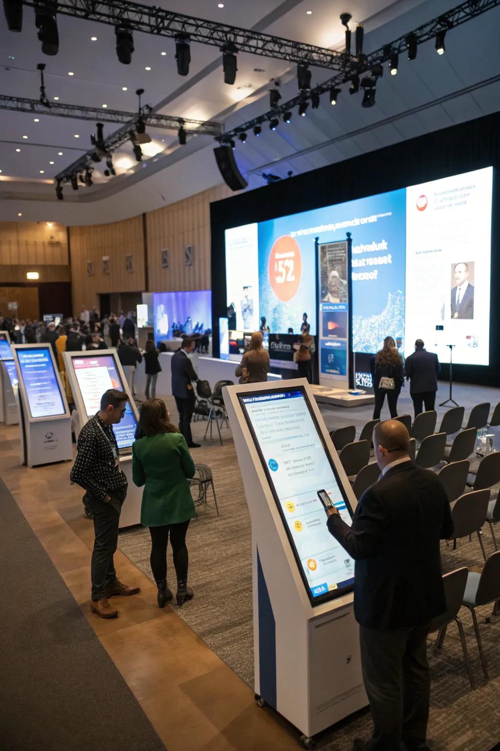 Digital displays offer modern engagement.