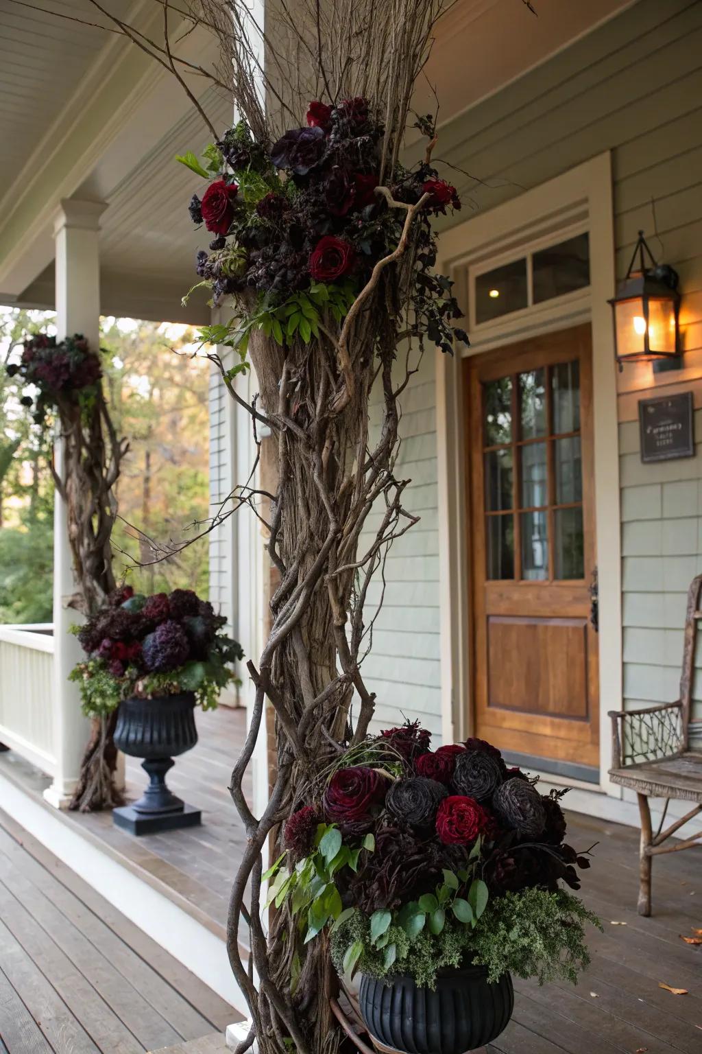 Bewitching flowers add a sinister edge.