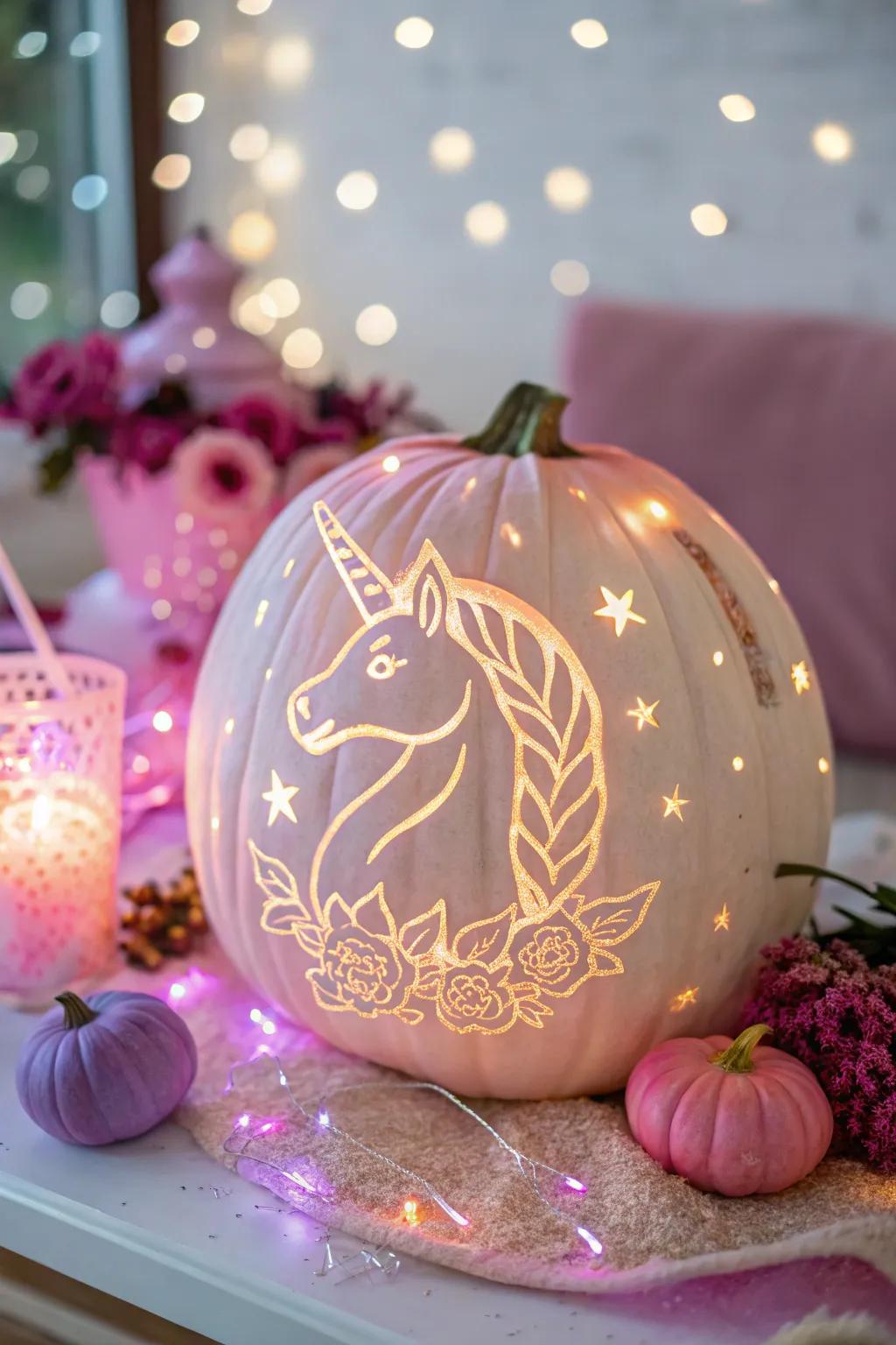Enchanted horse carvings that add a storybook magic.