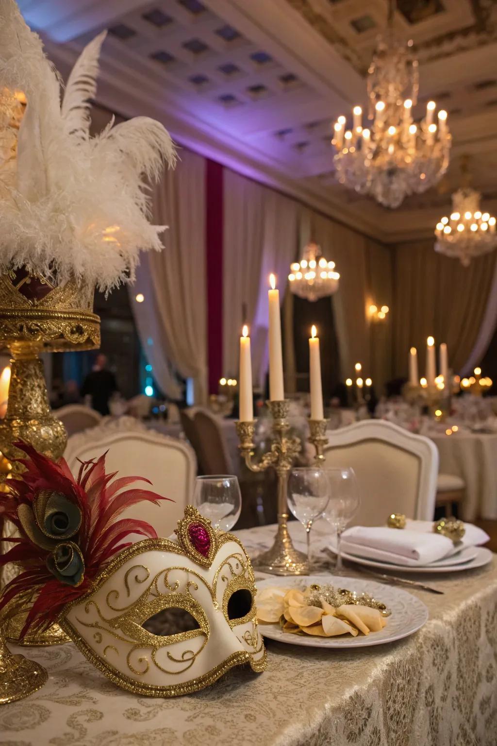 Feel the allure and mystery of a disguise dinner.