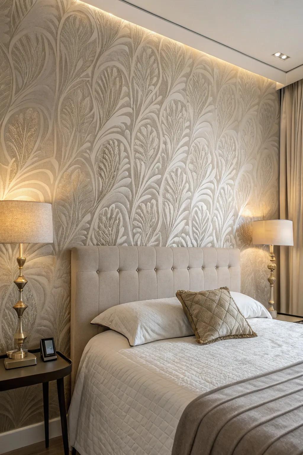 Textile imprint texture integrates snug refinement.