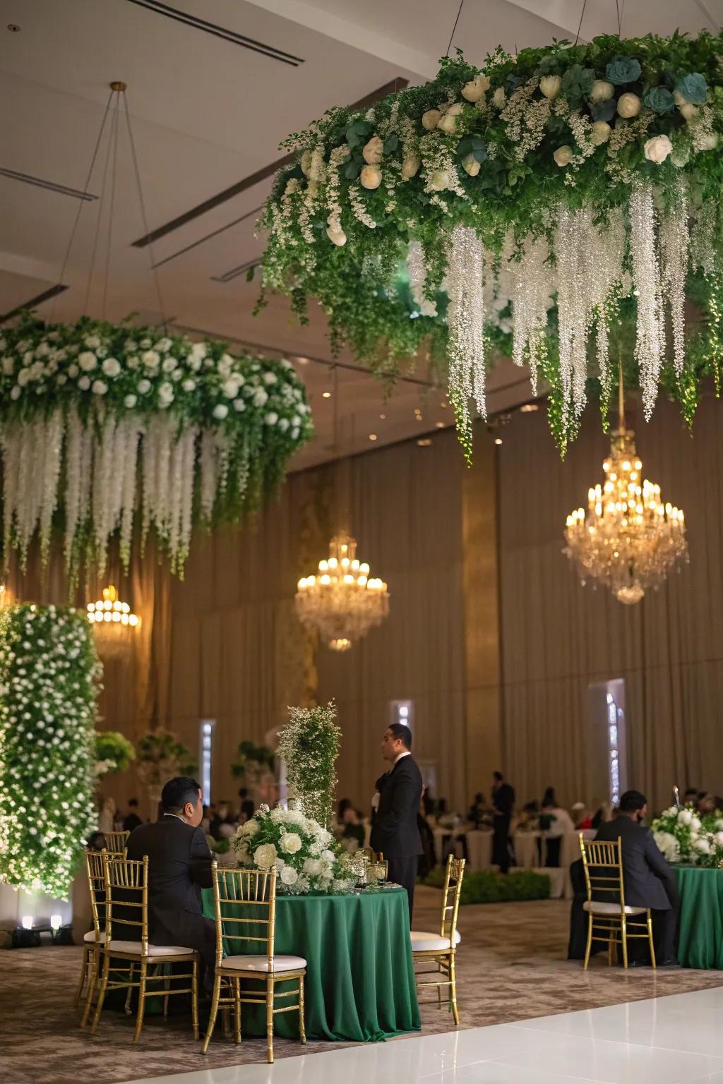 Striking floral displays creating a stunning focal point.