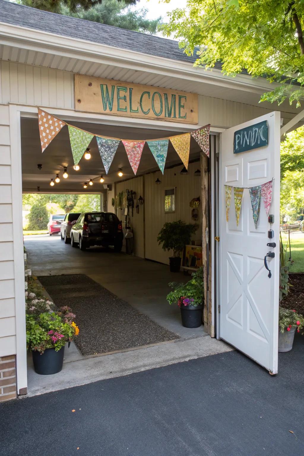 Custom signage adds a special touch to your entryway.