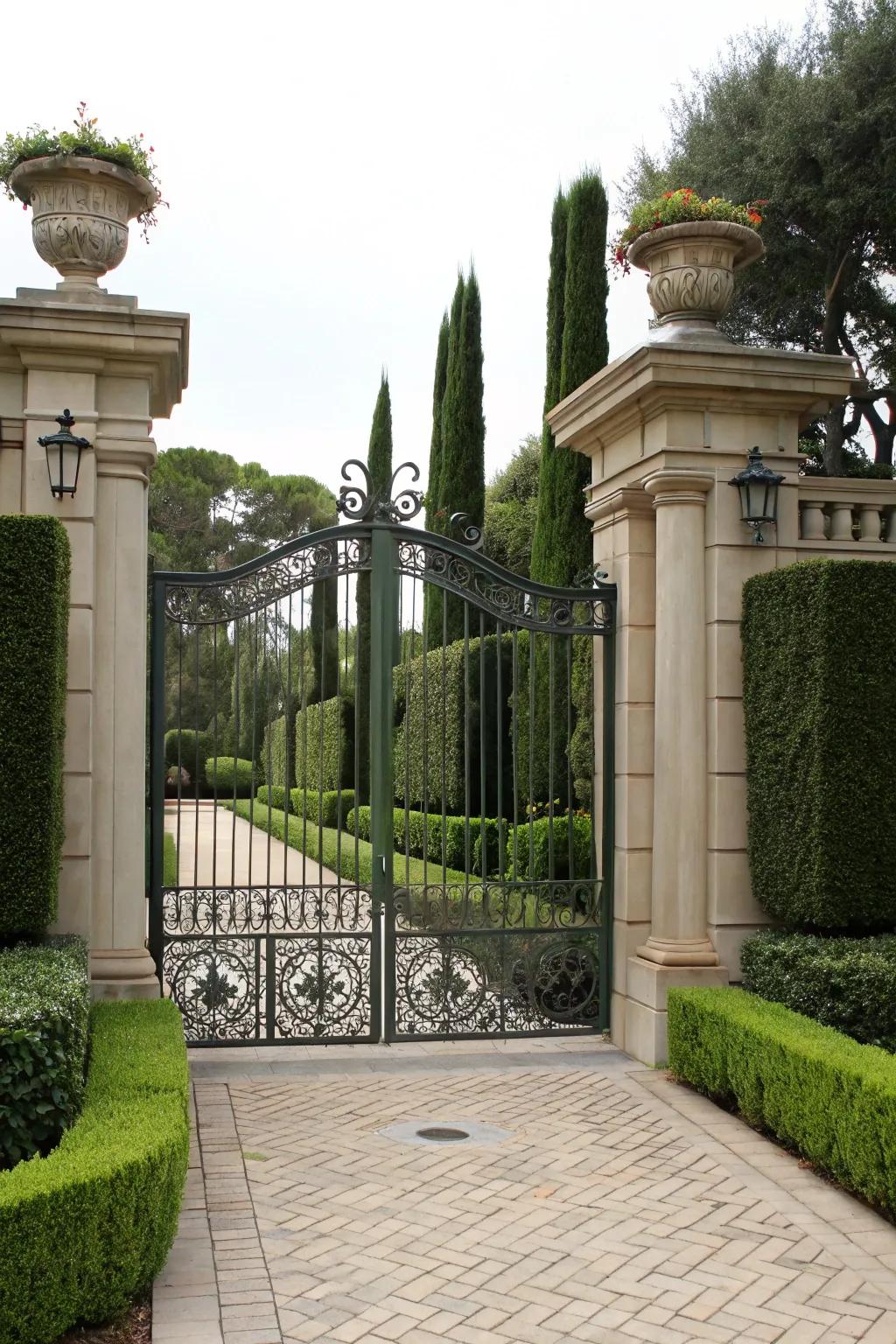 A gated entrance provides peace of mind.