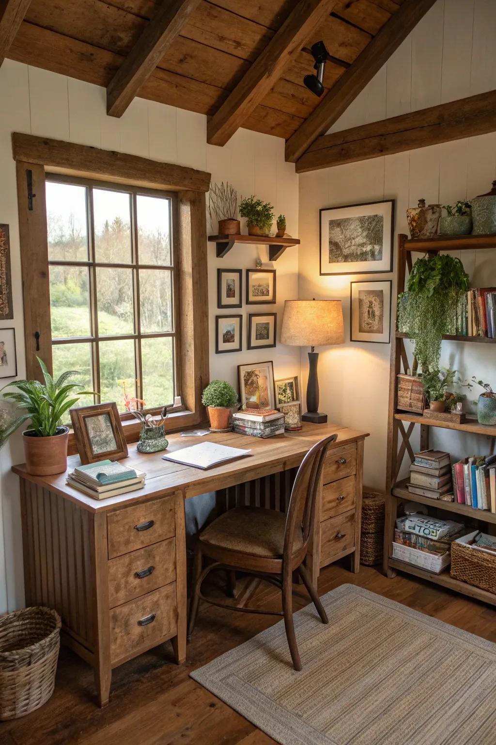 Personalized workspace through preferred decor.