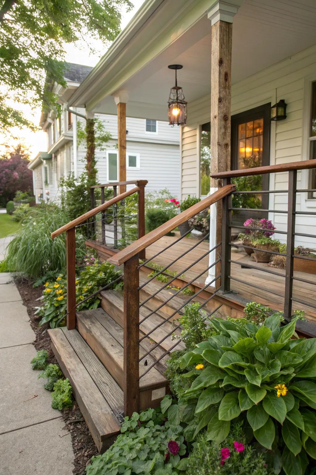 Stylish and sustainable railings crafted from reused materials
