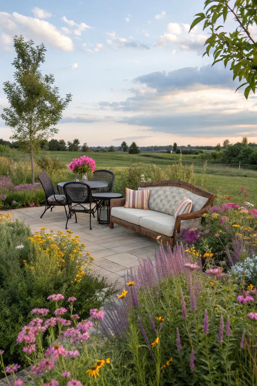 Surround yourself with whimsical wildflower borders.