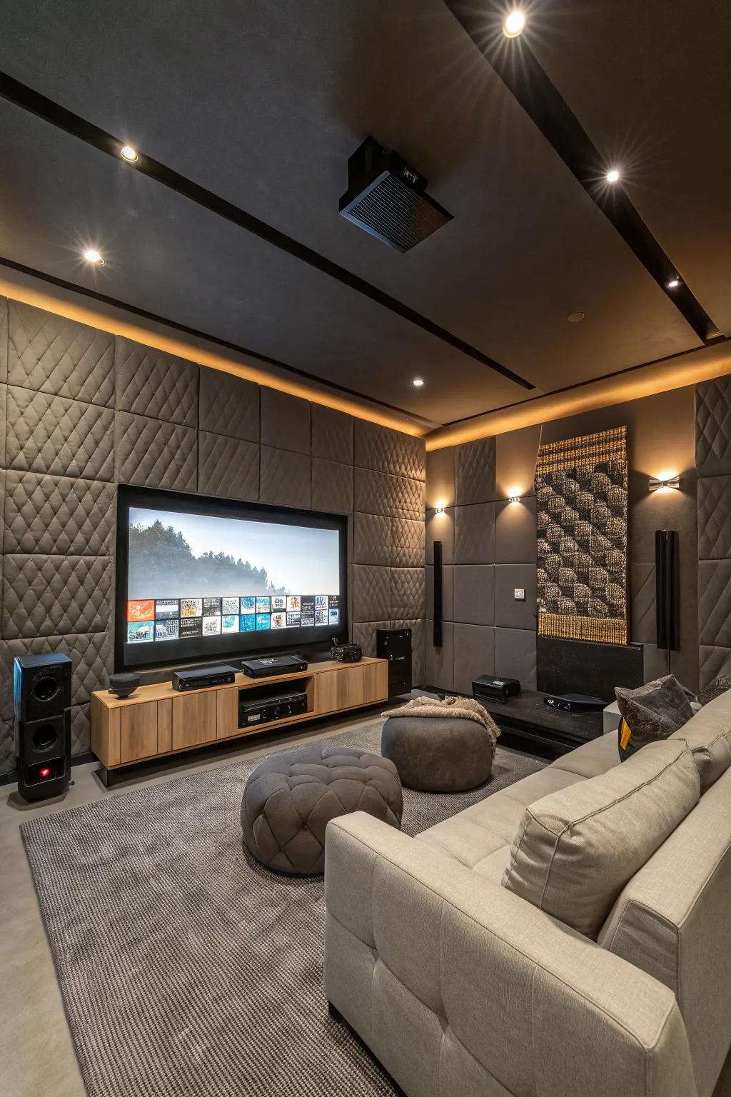 Acoustic panels help manage sound for an optimal gaming environment.