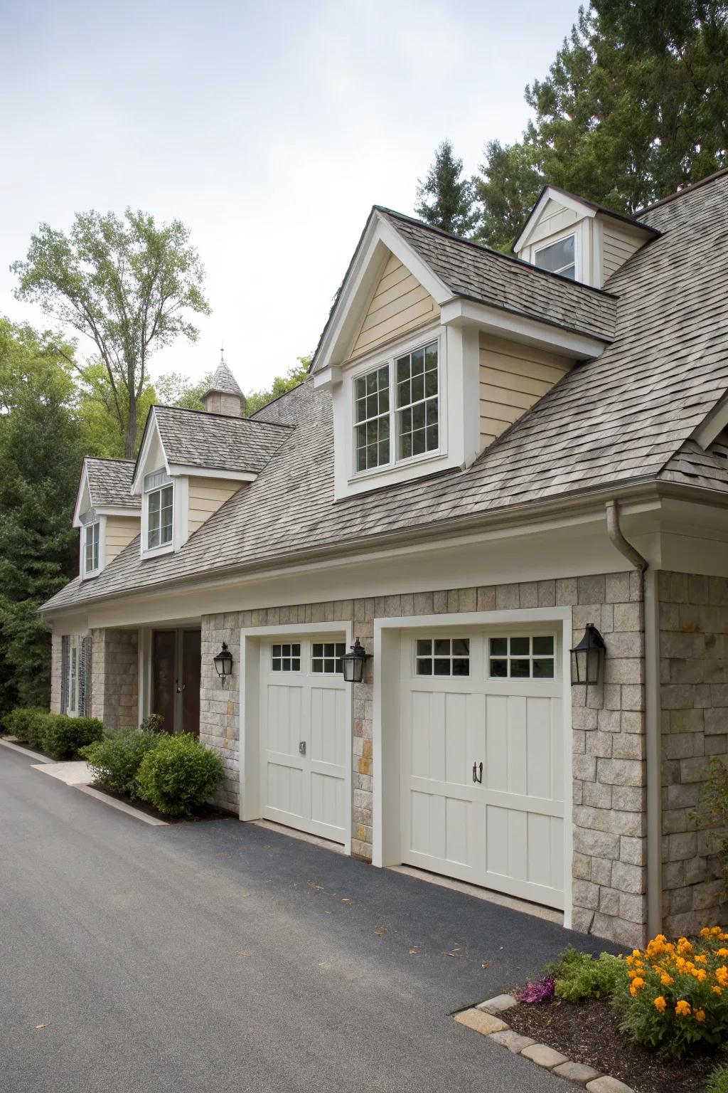 Seamless dormer integration maintains the home's architectural integrity.