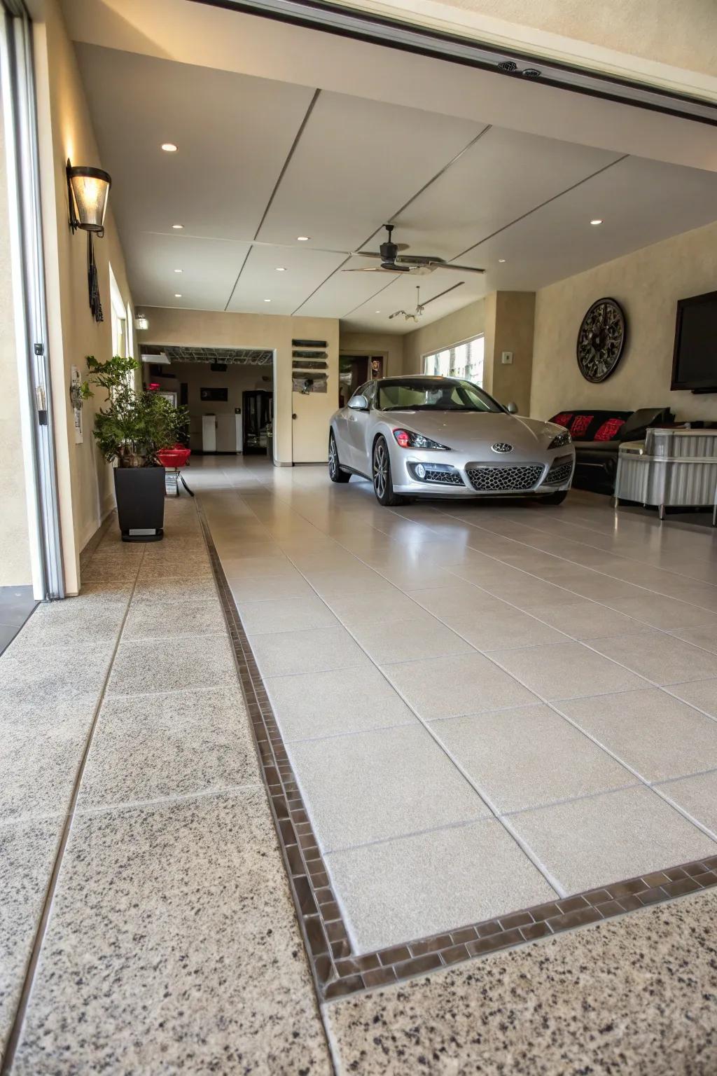 Smooth transitions provide a unified and sophisticated home design.