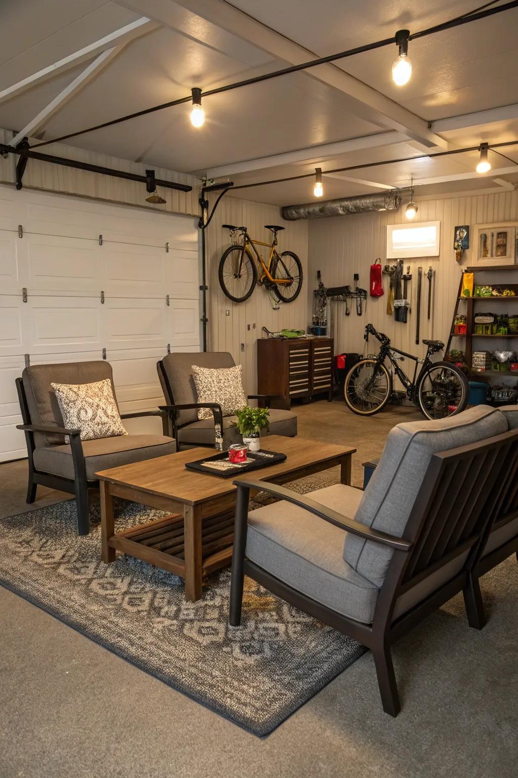 A garage retreat.
