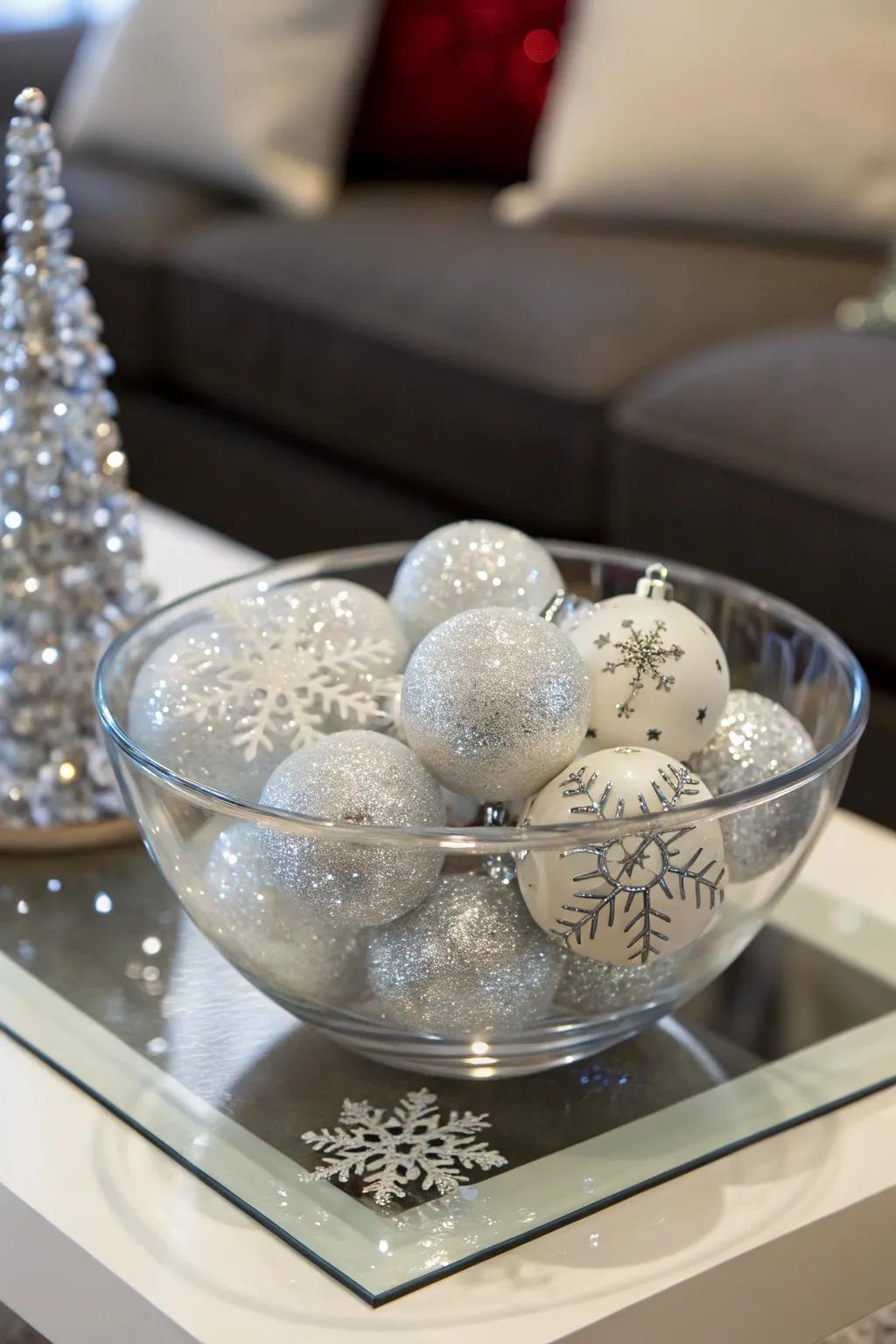 Expressing sparkling blizzard fragments to render that cold, shining effect originating inside a crystal vessel.