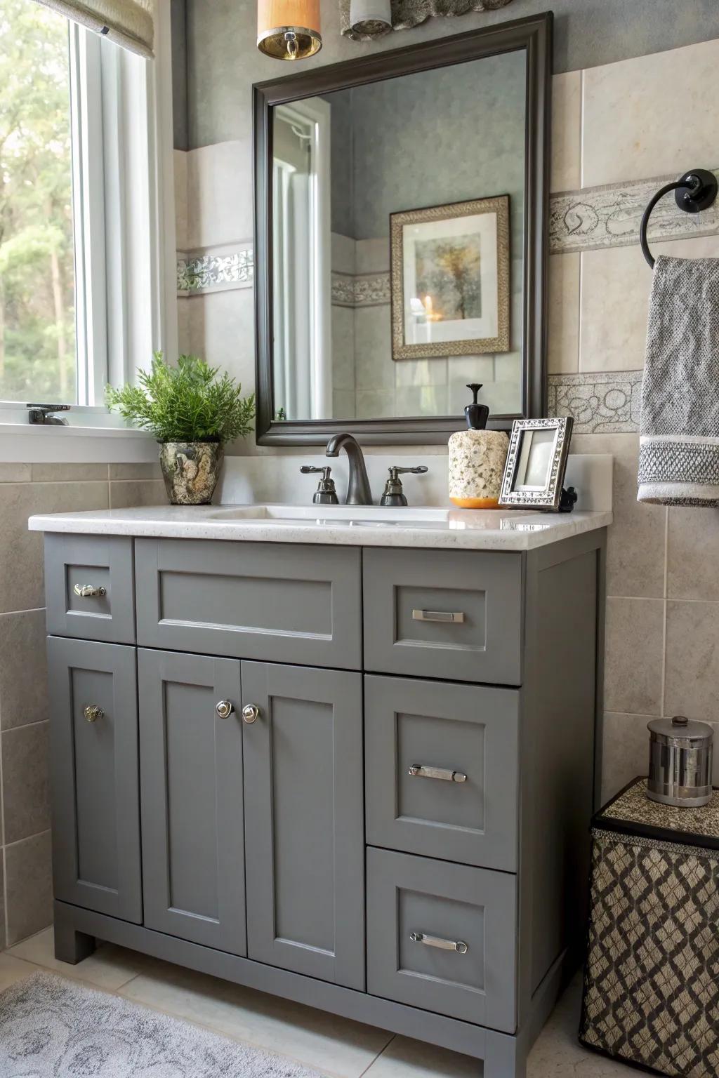 Personal details such as pictures and unique decor make the area your own.