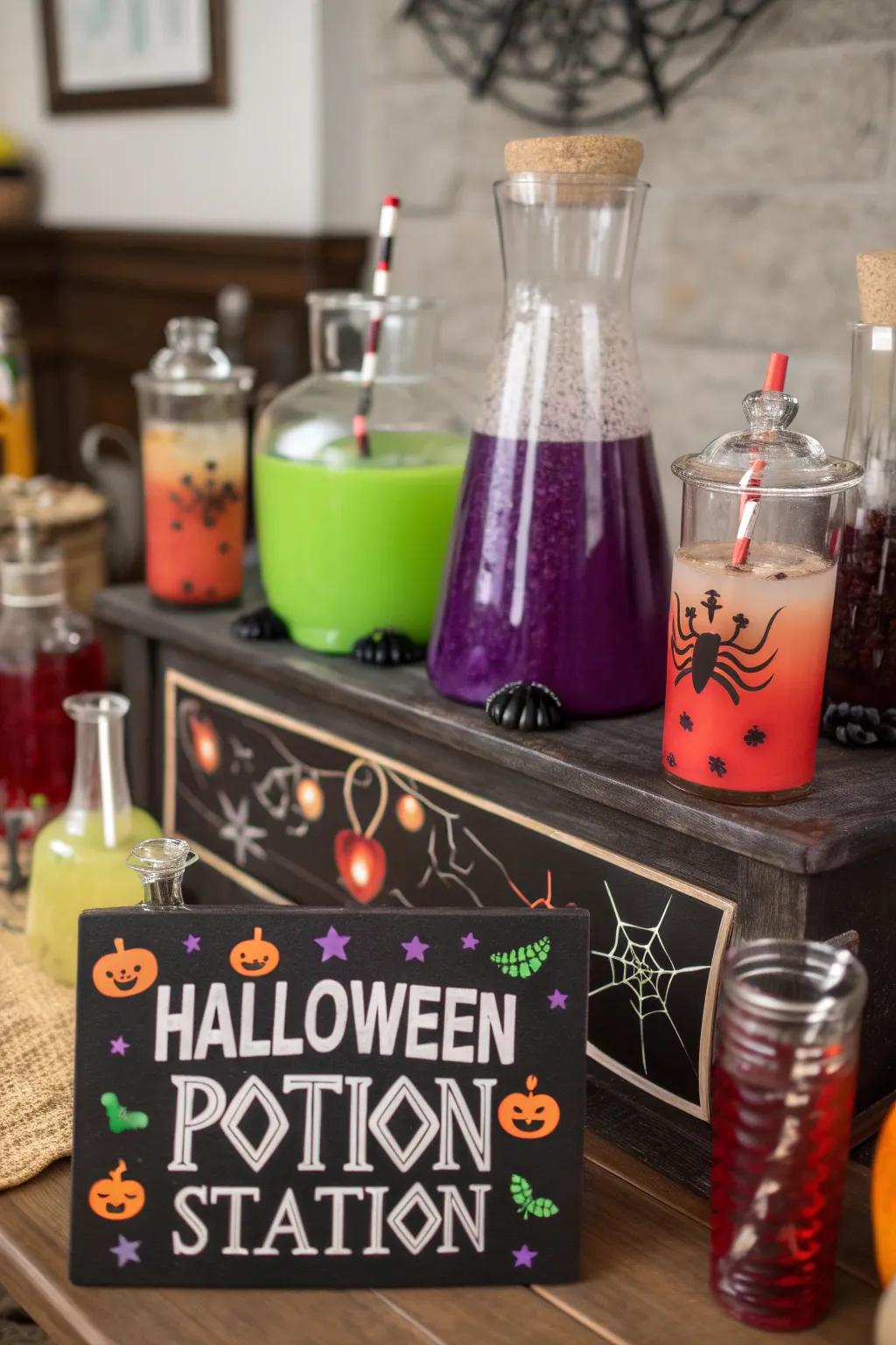 Blend some amusement at the potion station.